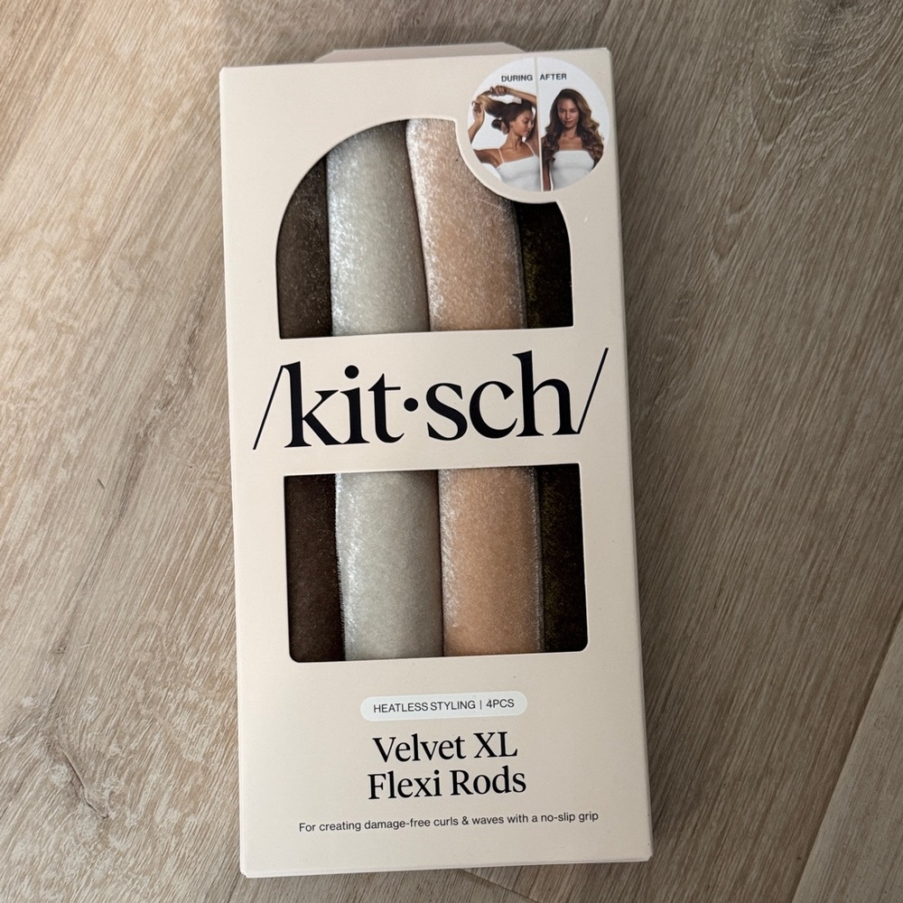 Kitsch Velvet XL Flexi Rods in Brown, Cream, and Tan